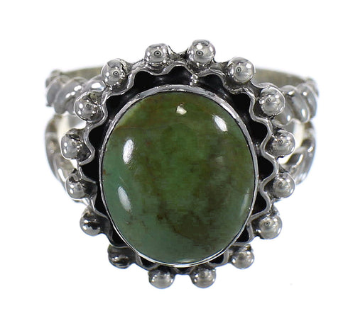 Southwestern Jewelry Silver Turquoise Ring Size 4-3/4 QX75108