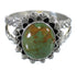 Southwest Jewelry Authentic Sterling Silver Turquoise Ring Size 7-3/4 QX75115