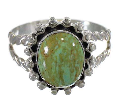 Southwest Jewelry And Authentic Sterling Silver Turquoise Ring Size 4-1/2 QX75130