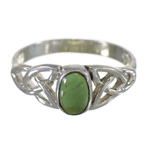 Sterling Silver Southwestern Turquoise Ring Size 5-3/4 QX74871