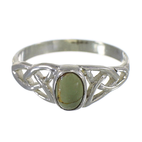 Turquoise Authentic Sterling Silver Southwest Ring Size 5 QX74882