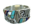 Multicolor Silver Southwestern Water Wave Ring Size 6-1/2 QX81630