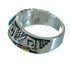 Multicolor Sterling Silver Southwest Water Wave Ring Size 5-3/4 QX81631