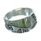 Southwest Turquoise Sterling Silver Water Wave Ring Size 8-1/4 QX81721
