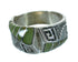 Southwestern Turquoise Authentic Sterling Silver Water Wave Ring Size 5-1/2 QX81729