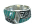 Water Wave Sterling Silver Southwestern Turquoise Ring Size 8-1/4 QX81743