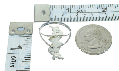 Sterling Silver Turquoise Needlepoint Ring Size 5-3/4 YX76412