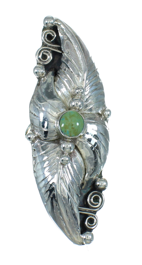 Southwestern Turquoise Silver Ring Size 5 YX76434