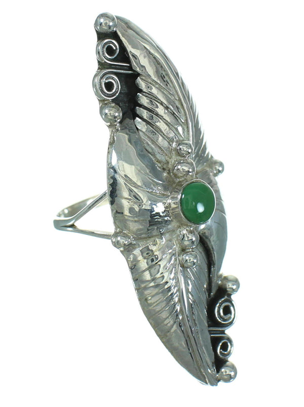 Southwestern Turquoise And Silver Ring Size 7-1/2 YX76438