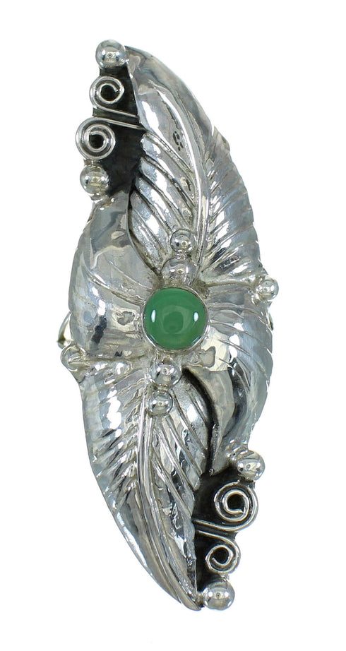 Southwestern Turquoise And Silver Ring Size 7-1/2 YX76438