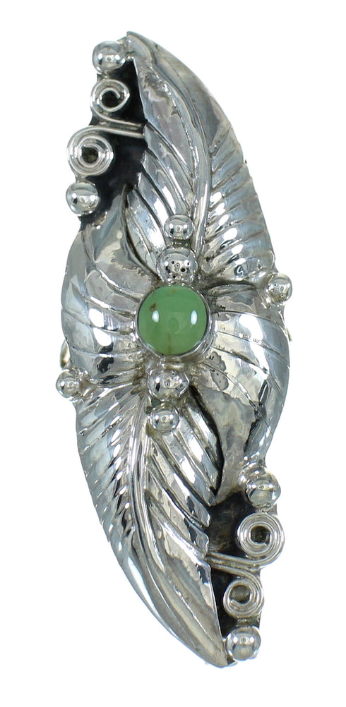 Southwestern Turquoise And Sterling Silver Ring Size 6-1/2 YX76440