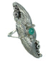 Turquoise And Silver Southwest Jewelry Ring Size 8 YX76445