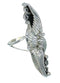 Southwestern Authentic Sterling Silver Leaf Ring Size 4-3/4 YX82932
