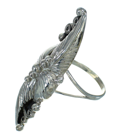 Southwestern Authentic Sterling Silver Leaf Ring Size 4-3/4 YX82932
