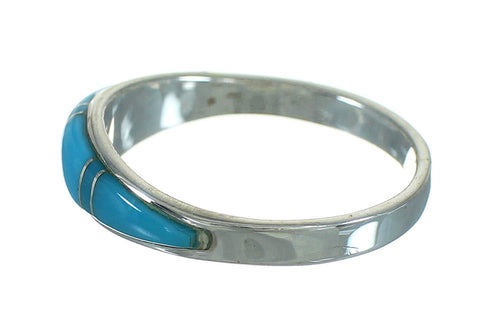 Southwestern Silver Turquoise Ring Size 6-1/4 YX76472