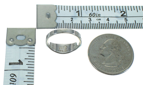 Southwestern Silver Turquoise Ring Size 6-1/4 YX76472