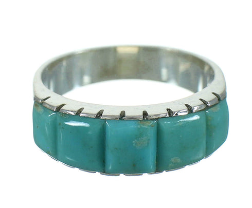 Turquoise Silver Southwestern Jewelry Ring Size 5-3/4 YX76513