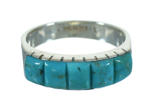 Sterling Silver Turquoise Southwest Jewelry Ring Size 5-3/4 YX76531