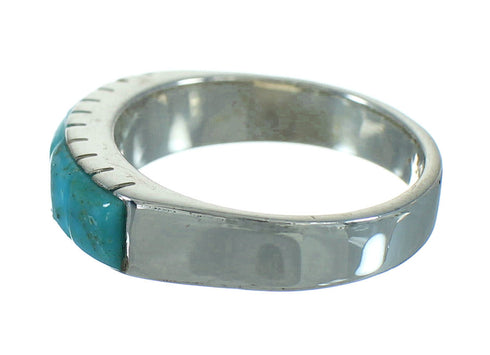Silver Turquoise Southwestern Jewelry Ring Size 5-1/4 YX76529