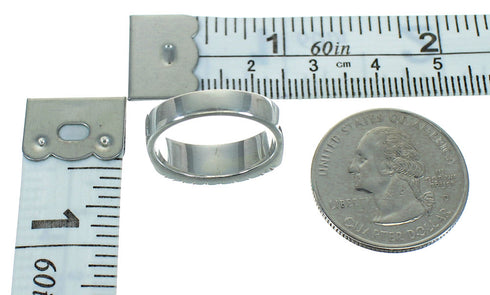 Southwestern Silver Turquoise Jewelry Ring Size 5-1/4 YX76544