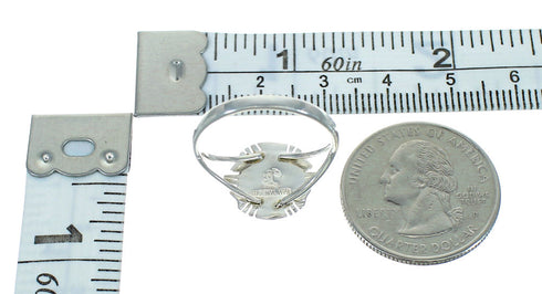 Southwestern Silver Turquoise Opal Jewelry Ring Size 8-3/4 YX71226