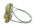 Southwestern Turquoise And Yellow Mother Of Pearl Flower Authentic Sterling Silver Ring Size 6-1/4 YX67169