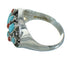 Coral Turquoise And Silver Southwestern Jewelry Ring Size 7-1/2 YX70189