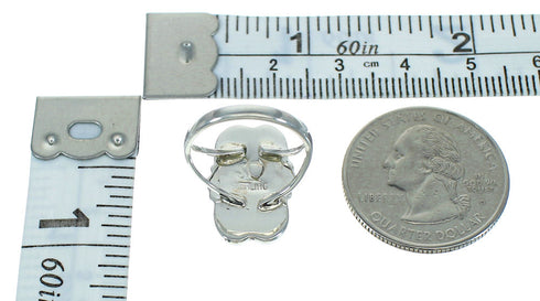 Multicolor Southwest Sterling Silver Ring Size 7-1/2 AX80262