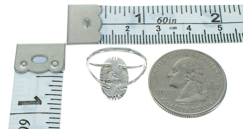 Multicolor Inlay Silver Southwest Jewelry Ring Size 7-1/2 AX80317