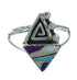 Multicolor Silver Water Wave Ring Size 5-3/4 AX80321