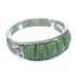 Sterling Silver Turquoise Inlay Ring Size 4-3/4 QX69088