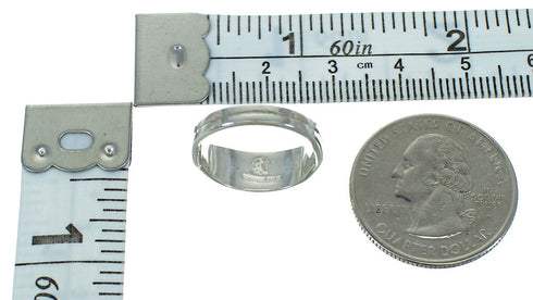 Sterling Silver Turquoise Inlay Ring Size 4-3/4 QX69088