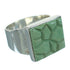 Southwestern Turquoise Inlay Authentic Sterling Silver Ring Size 8-3/4 QX69124