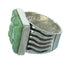 Turquoise Inlay Authentic Sterling Silver Ring Size 8-3/4 QX69153