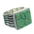 Turquoise Inlay Genuine Sterling Silver Ring Size 6 QX69154