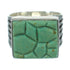 Turquoise Inlay Genuine Sterling Silver Ring Size 6 QX69154