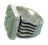 Turquoise Inlay Southwestern Genuine Sterling Silver Ring Size 5 QX69161