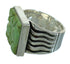 Genuine Sterling Silver Southwestern Turquoise Inlay Ring Size 6-3/4 QX69169