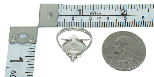 Turquoise Coral Southwest Silver Ring Size 4-3/4 QX73673