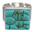 Southwest Turquoise And Authentic Sterling Silver Ring Size 8-1/2 YX68689