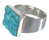 Turquoise And Genuine Sterling Silver Southwest Ring Size 8-3/4 YX68699