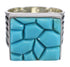Genuine Sterling Silver And Turquoise Southwestern Ring Size 8-3/4 YX68719