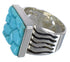 Genuine Sterling Silver And Turquoise Southwestern Ring Size 8-3/4 YX68719