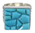 Authentic Sterling Silver And Turquoise Southwest Ring Size 6-1/4 YX68721