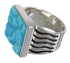 Authentic Sterling Silver And Turquoise Southwest Ring Size 6-1/4 YX68721