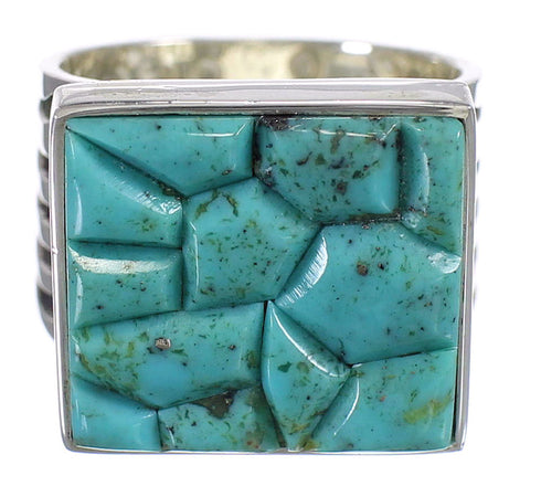 Authentic Sterling Silver And Turquoise Southwestern Ring Size 4-1/2 YX68722