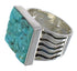 Authentic Sterling Silver And Turquoise Southwestern Ring Size 4-1/2 YX68722