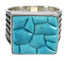 Turquoise Inlay And Sterling Silver Southwestern Ring Size 6-1/4 YX68733