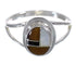 Southwestern Genuine Sterling Silver Multicolor Ring Size 6-1/2 AX80645
