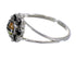 Southwestern Sterling Silver Multicolor Inlay Ring Size 5 AX80655